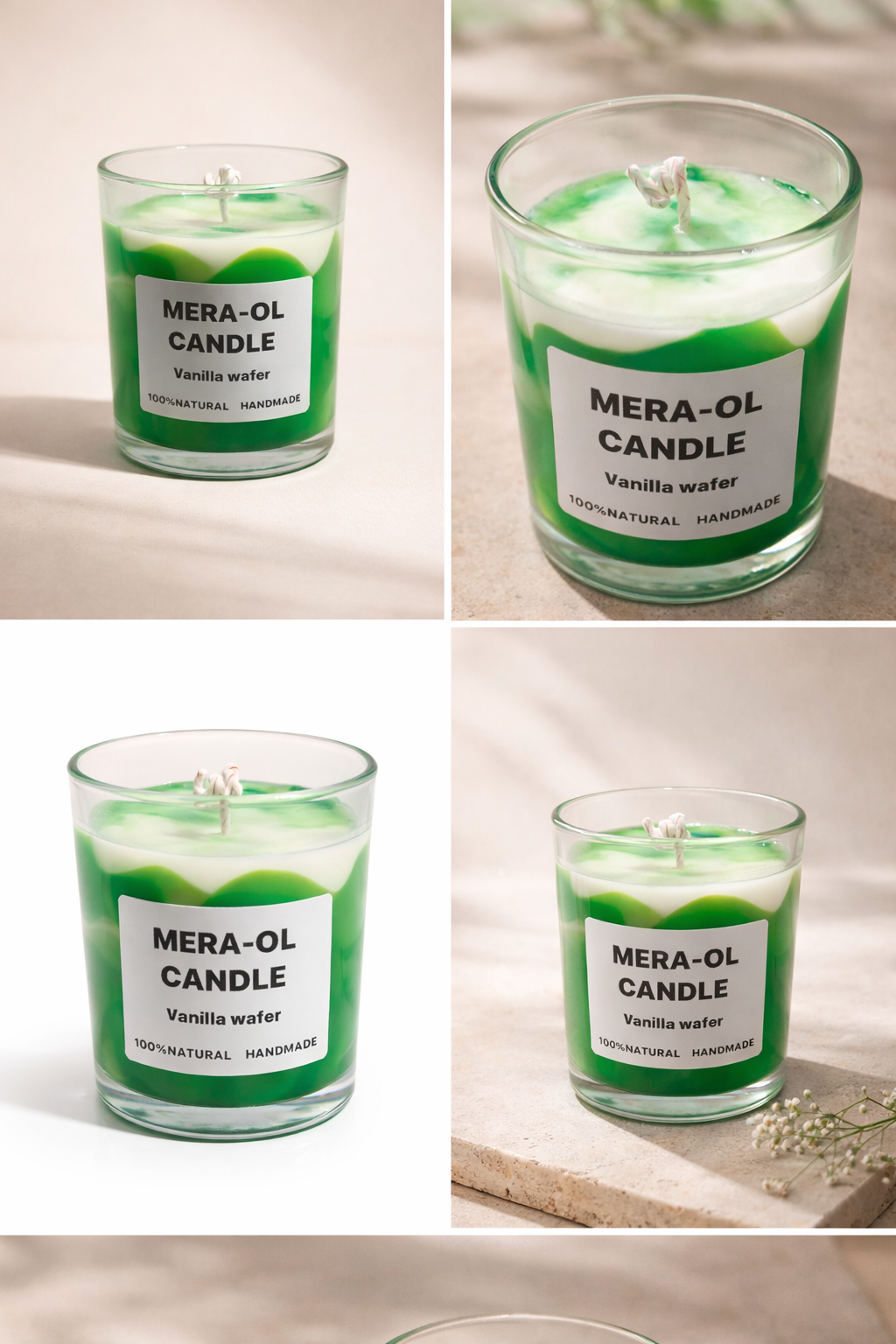 MERA-OL CANDLE - Vanilla Wafer Green
